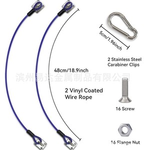 ชุดล็อคฝาถังขยะสแตนเลสพร้อมสายลวดสำหรับถังขยะกลางแจ้งใช้ในครัวเรือน - Product Image 5