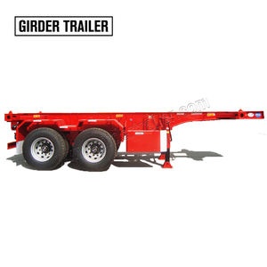 Baru atau Bekas 2 As Roda 20 Kaki 40 Ft Kontainer <span class=keywords><strong>Intermodal</strong></span> <span class=keywords><strong>Chassis</strong></span> 20 Ft Memuat Containet Trail Trailer untuk dijual - Product Image 4