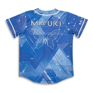 Camiseta de béisbol clásica azul personalizada, ropa deportiva con estampado por sublimación en opciones de diseño de talla grande disponibles - Product Image 2