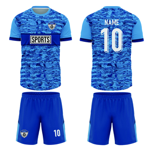 <span class=keywords><strong>Maillot</strong></span> de football unisexe au design turquoise blanc personnalisé ensemble de hauts de taille adulte service OEM d'impression par sublimation disponible - Product Image 3