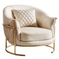 Bester Preis Modernes Hotel Outdoor Villa Apartment Esszimmer Lobby Wartezimmer Braunes Stoffsofa Einzelsitz Großes Gemütliches Freizeit-Akzentsofa