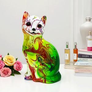 Nuevos Adornos de Gato Sentado Esculpidos Artísticamente en Resina Epoxi, Lindos y Sencillos, Regalos de Cumpleaños para el Hogar, Decoraciones Artesanales para Sala de Estar y Estudio - Product Image 4