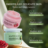 Crème exfoliante au parfum naturel de grenade, extrait de fruits, gommage pour le corps et le visage pour un teint radieux et frais