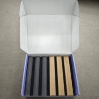 Échantillons de design en MDF, fibre de polyester, placage de bois, surface texturée absorbant le bruit, respectueux de l'environnement, pour salon et hôtel