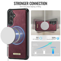 Coque arrière de qualité supérieure avec chargement sans fil pour Samsung S25, étui de protection en cuir pour Samsung S25, S25 FE, S25 Plus