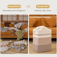 Panier multifonctionnel en feutre pour animaux de compagnie, écologique, en polyester recyclé, style sac commercial, doré, pour le pain, la crèche, les vêtements