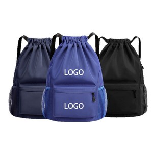 Custom Logo <b>Drawstring</b> Backpack for Women Men <b>Waterproof</b> <b>Drawstring</b> Gym <b>Bag</b> Basketball String Sports <b>Bag</b> for Soccer - Product Image 1