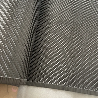 Fabricants d'usine Tissu en fibre de carbone 2x2 Twill Weave 3K 200g Tissu de carbone noir