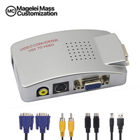 Vmade — convertisseur Full HD 1080P, vidéo AV S vers VGA, adaptateur RCA, pour moniteurs HDTV, ordinateur portable, de bureau et PC, nouvel arrivage