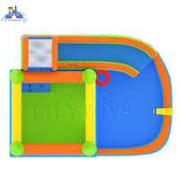 Lilo toys — trampoline de famille pour enfants, château de saut gonflable avec glissière d'eau, pas cher, vente en gros, château de saut en nylon