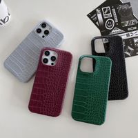 Coque de téléphone personnalisable en similicuir crocodile pour iPhone 18 17 Pro Max, demi-coque pour iPhone 18 17 Pro Max