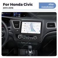DUDUAUTO Navigation Multimédia Android 13 Écran Radio Voiture Musique BT5.1 Haute Qualité Vente en Gros pour Honda Civic 2013-2016