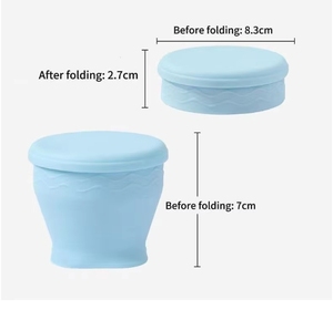 Đề nghị Silicone ráp travelcup-Nước đóng mở cup-Có thể gập lại uống cup-cho du lịch, cắm trại, thể thao ngoài trời - Product Image 2