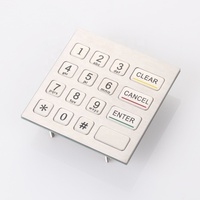 Claviers et pavés numériques métalliques personnalisés 4x4 en acier inoxydable, étanches IP65, durables, pour contrôle d'accès extérieur et usage industriel