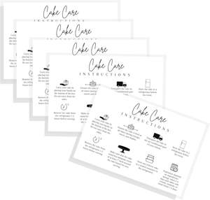 Factory Outlets Cake Care Instruction Card Cake Makers Bakers Cómo llevar y almacenar su pastel Instrucción Food Allergy Stickers - Product Image 5