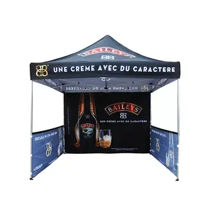 Custom Logo Canopy Tent High Quality UV Protection 600D Oxford Canopy Gazebo Tent Waterproof Pop Up Trade Show Tent