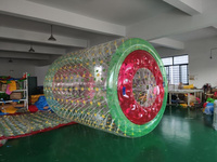 Coloré Durable PVC Gonflable Rouleau D'eau Marche Rouler Boules Cylindre Zorb En Plastique Roue Tube Jumbo