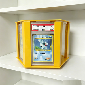 Wholesale High Quality Rotating Acrylic Display <b>Stand</b> Custom Easy Assembly Trading Card Grading Slab For <b>Desktop</b> Display - Product Image 2