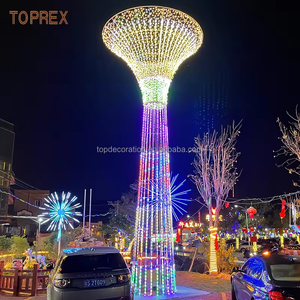 Luce LED 3D a Motivo con Cambio Colore RGB di Lunga Durata per Halloween e Natale, Torre in PVC con Telecomando per Esterni, Piazze e Strade - Product Image 2