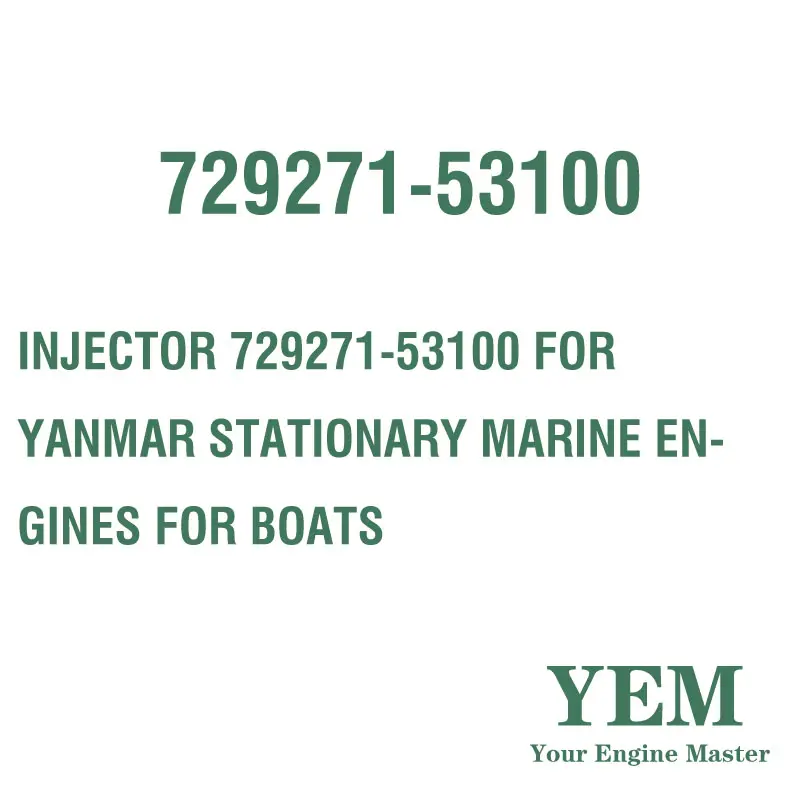 Enjektör 729271-53100 YANMAR sabit deniz motorları tekneler için