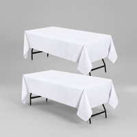 Nappes rectangulaires en polyester 60x84, haut de gamme, pour fête de mariage, banquet