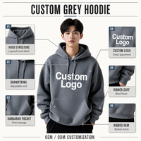 Sweat-shirt à capuche unisexe d'hiver en coton 100% avec capuche réglable et poignets côtelés, personnalisable avec logo, fabrication directe usine, OEM
