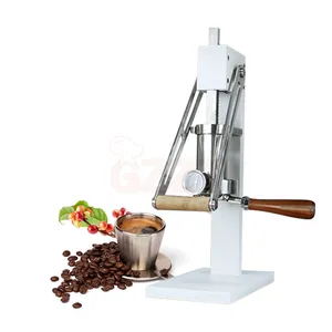 DIY manüel caraskal profesyonel Espresso makinesi paslanmaz çelik 3 In 1 Espresso makinesi için basınç göstergesi ile ev kahve dükkanı