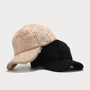 2022 Winter Suede Fur Baseball Cap Outdoor Casual Fashion Women Sports <b>Hats</b> - Product Image 3