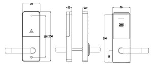 YGS Tuya Airbnb Home Système de serrure de porte <span class=keywords><strong>d</strong></span>&amp;#39;hôtel intelligent RFID étanche sans clé avec carte à puce - Product Image 3