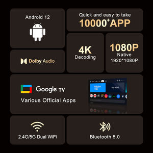 Proyector LED <span class=keywords><strong>Mini</strong></span> Portátil P20 GTV con <span class=keywords><strong>Google</strong></span> TV Android, Bajo <span class=keywords><strong>Precio</strong></span>, 500 ANSI, 1080P, 4K, LCD, Cine en Casa - Product Image 3