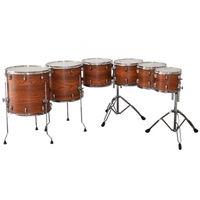 High Quality Poplar Wood Tom Drum Set 10 12 13 14 16 18 Inch with 28 Tube Electroplated Bracket Professional Percussion DFZ-H