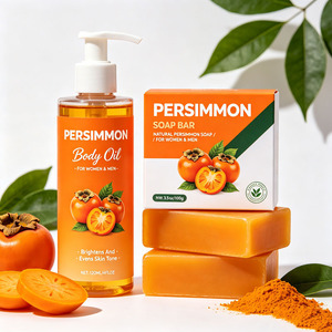 Private Label Persimmon Body Oil and Soap Bar Set Low MOQ Brightening Skin Care Body Care Kit - Product Image 6