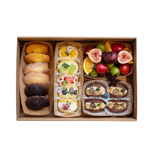 Boîte à emporter en papier jetable bon marché pour pique-nique, fruits congelés, gâteaux, sushis, boulangerie, salades, noix, avec couvercle transparent - Product Image 2