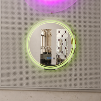 Cermin Kamar Mandi LED Ukuran Khusus Anti Kabut Kontrol Sentuh Terpasang di Dinding Tanpa Bingkai Kaca Tempered untuk Proyek Hotel Grosir