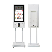 Kiosque en libre-service sur pied de 32 pouces - Terminal de point de vente pour restaurant avec écran tactile LCD et paiement