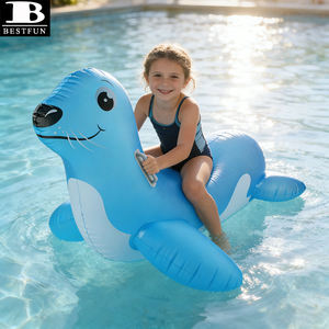 Bouée gonflable géante en vinyle robuste <span class=keywords><strong>avec</strong></span> poignées, pour enfants, en forme d'animal, pour jeux aquatiques estivaux - Product Image 2