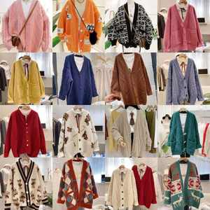 Cardigan en maille pour <span class=keywords><strong>femme</strong></span> couleur <span class=keywords><strong>pastel</strong></span>, orné de motifs floraux, coupe ample, idéal printemps-automne, vente en gros - Product Image 5