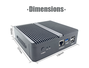 Mini <span class=keywords><strong>pc</strong></span> industriel sans ventilateur <span class=keywords><strong>4</strong></span> LAN avec mini boîtier ordinateur PCIe et prise de carte sim pour win 10 - Product Image 2