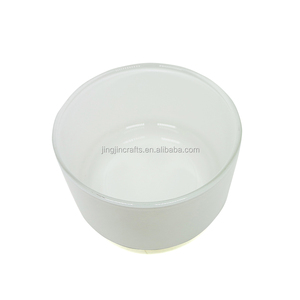 Grande bianco e nero supporto di candela di <span class=keywords><strong>vetro</strong></span> con coperchio <span class=keywords><strong>in</strong></span> legno tre stoppino candela vaso - Product Image 5