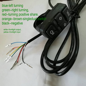 Interruptor de luz frontal + luz dianteira/única/dupla + interruptor de luz de torneamento dk336 scooter bicicleta elétrica inteligente mountain <span class=keywords><strong>bike</strong></span> atv triciclo diy peças - Product Image 5