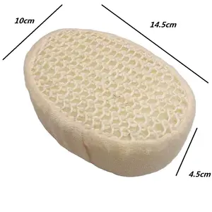 Esponja de banho de sisal natural eco-amigável, esponja de banheiro esfoliante para beleza do spa