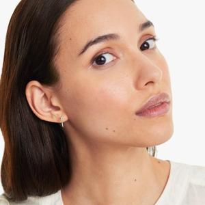 Premium 925 Sterling Silver Gold Plated Moissanite Hoop <b>Earrings</b> Brilliant Sparkling Luxury <b>Fine</b> Jewelry Elegant Fashion - Product Image 3