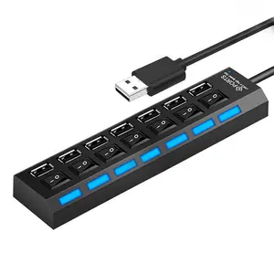 Ugreen — adaptateur USB 2.0 Hub à 7 Ports, haute vitesse, bouton marche/arrêt, répartiteur Portable pour ordinateur Portable