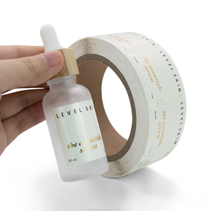 <span class=keywords><strong>Etichette</strong></span> Personalizzate per Cosmetici, <span class=keywords><strong>Bottiglie</strong></span> di Profumo, Rettangolari con Lamina Dorata, Impermeabili per Prodotti Skincare - Product Image 3