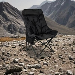 Silla Plegable de Alta Calidad con Marco Metálico y Respaldo Alto, Tapizada en Tela Oxford de Algodón, para Camping, Siesta al Aire Libre y Uso Reclinable - Product Image 4