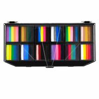 Palette de peinture pour le visage professionnelle de 12 couleurs, peinture pour le corps à base d'eau, kit de maquillage pour Halloween, sans danger, non toxique, pour enfants