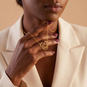 Collares Personalizados con Colgante <span class=keywords><strong>de</strong></span> Iniciales <span class=keywords><strong>de</strong></span> Dibujos Animados <span class=keywords><strong>para</strong></span> <span class=keywords><strong>Mujer</strong></span>, Collar con Placa <span class=keywords><strong>de</strong></span> Nombre Chapada en Oro <span class=keywords><strong>de</strong></span> Acero Inoxidable - Product Image 5