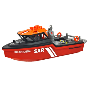 เรือบังคับวิทยุ SJY-TX694 2.4G ขนาด 1/32 มอเตอร์ไร้แปรงถ่านทรงพลัง ระยะไกล ควบคุมด้วยรีโมทไร้สาย ของเล่นเรือกู้ภัย - Product Image 1