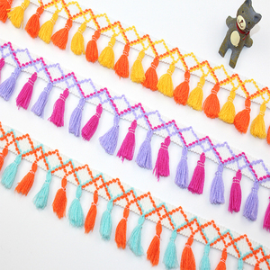 High Quality <strong>Tassel</strong> Lace <strong>Trim</strong> Colorful <strong>Tassel</strong> Fringe <strong>Trim</strong> - Product Image 2