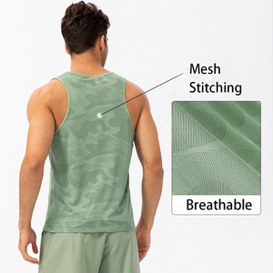 Camisetas sin mangas transpirables para gimnasio para hombre, camiseta sin mangas de secado rápido con logotipo personalizado para deportes, entrenamiento físico y jogging, ropa para correr con patrón sólido - Product Image 5